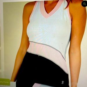 Sofibella Ladies Small Reflective Racerback Golf Tennis Pickelball NEW NWT